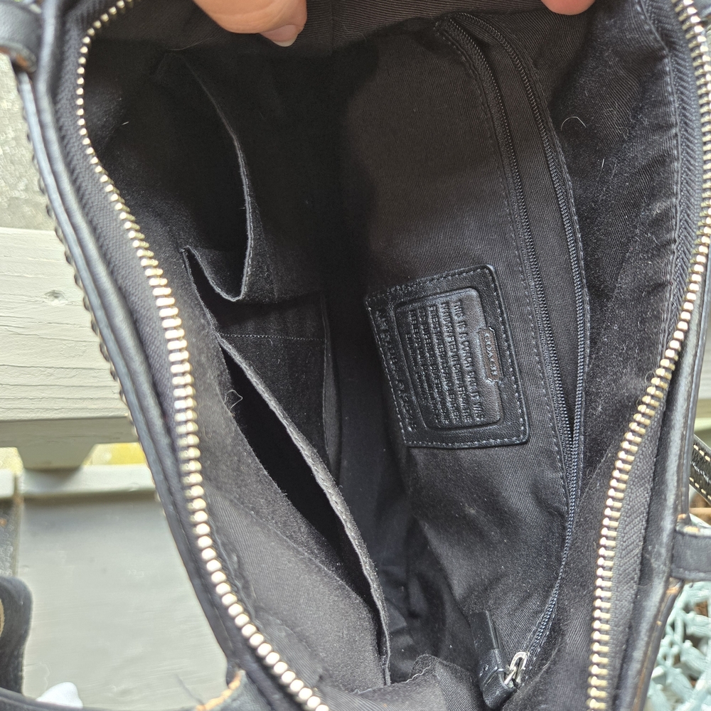 Coach Branded Stylish Black and Gray Tote Bag - Picture 5 of 8